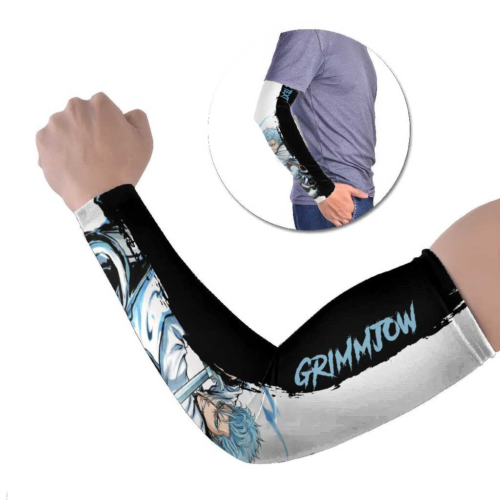 Personalized Grimmjow Jaegerjaquez Arm Sleeves Ink Splash Anime Brush Style