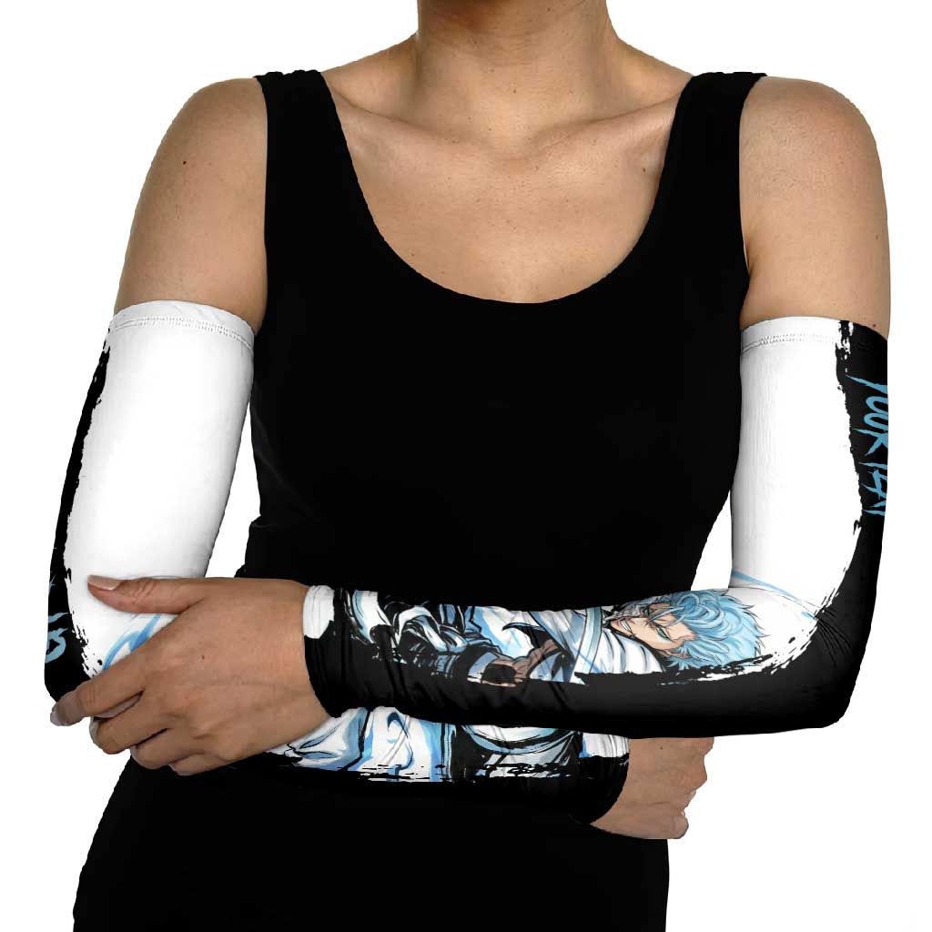 Personalized Grimmjow Jaegerjaquez Arm Sleeves Ink Splash Anime Brush Style