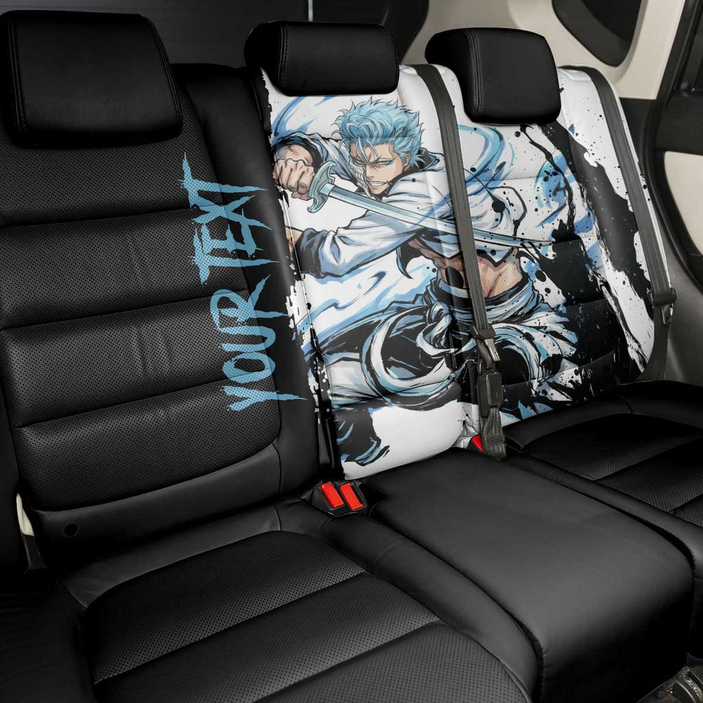 Personalized Grimmjow Jaegerjaquez Back Car Seat Cover Ink Splash Anime Brush Style