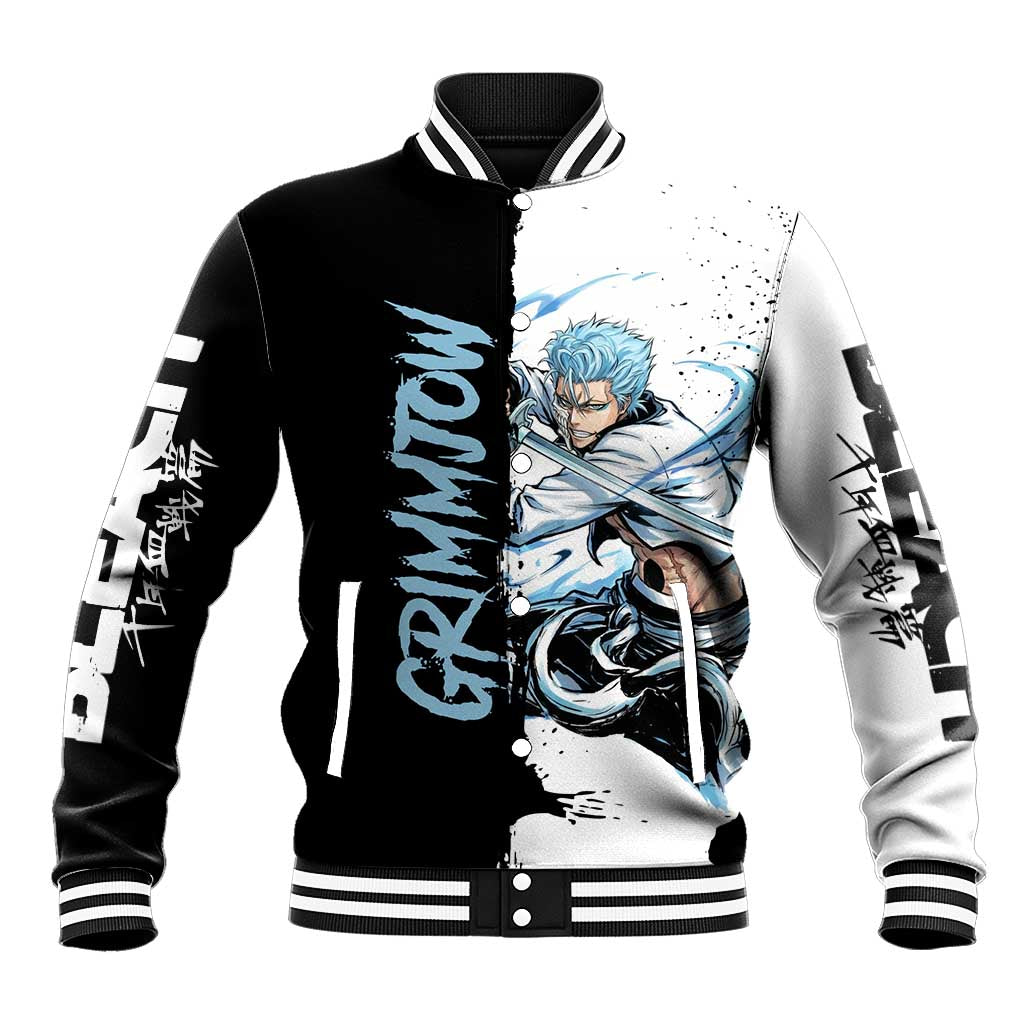 Personalized Grimmjow Jaegerjaquez Baseball Jacket Ink Splash Anime Brush Style