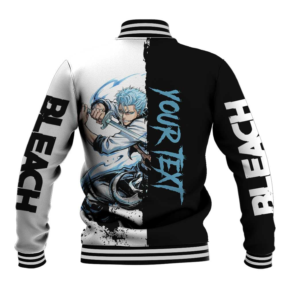Personalized Grimmjow Jaegerjaquez Baseball Jacket Ink Splash Anime Brush Style