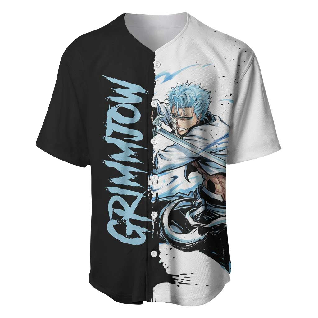 Personalized Grimmjow Jaegerjaquez Baseball Jersey Ink Splash Anime Brush Style