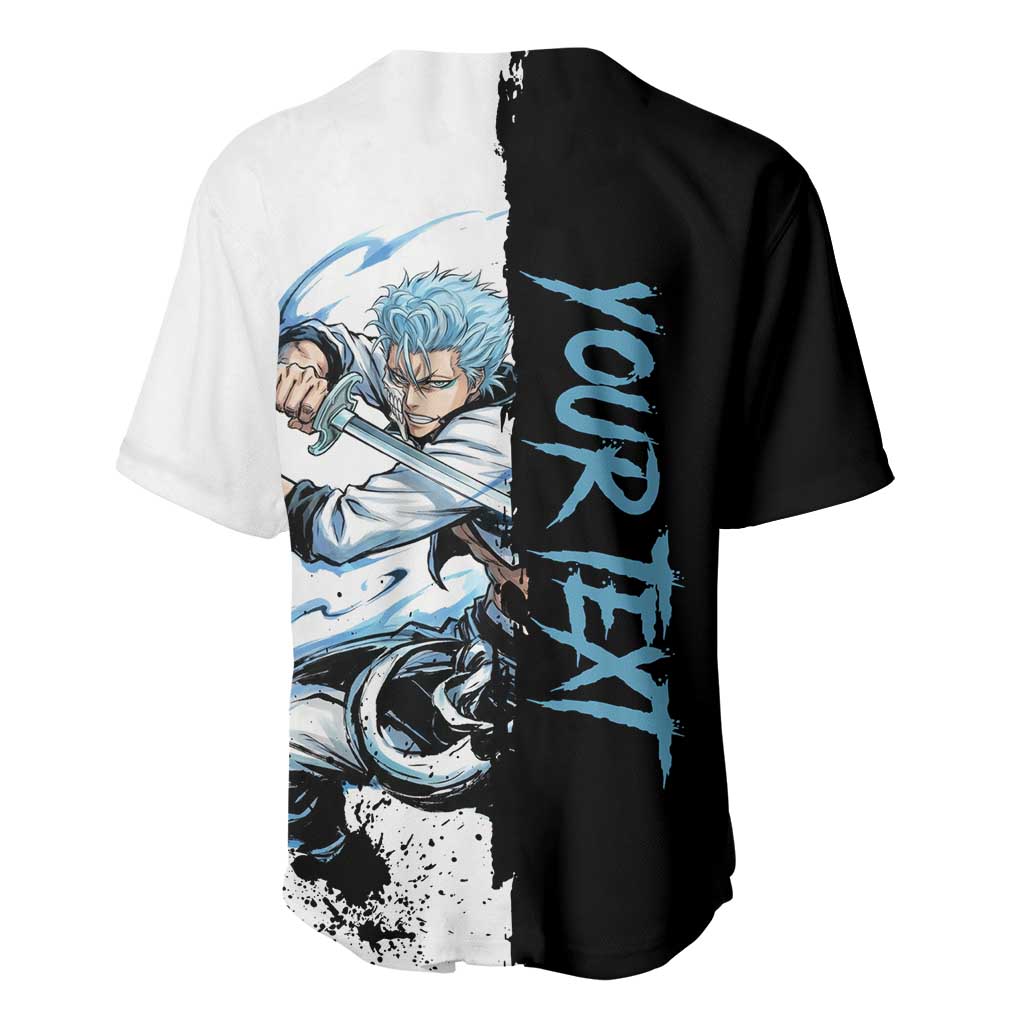 Personalized Grimmjow Jaegerjaquez Baseball Jersey Ink Splash Anime Brush Style