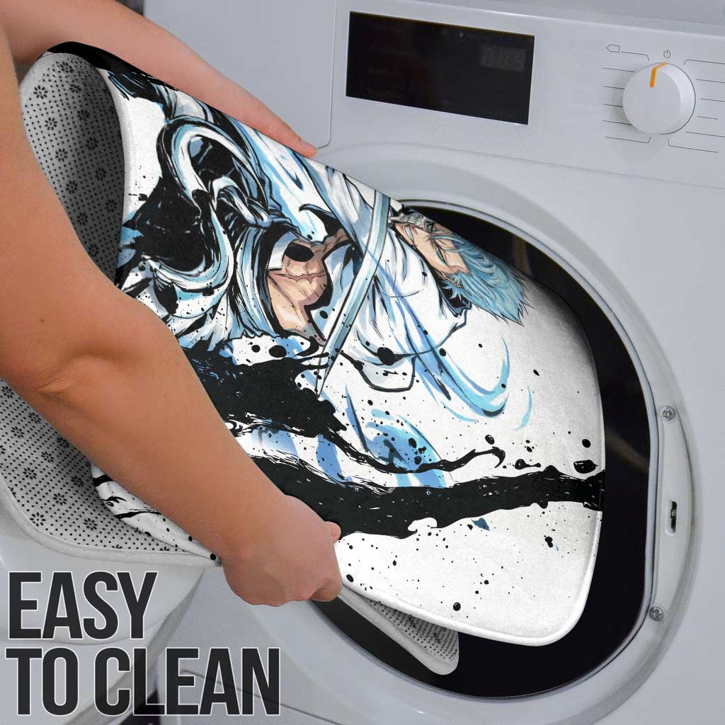 Personalized Grimmjow Jaegerjaquez Bathroom Set Ink Splash Anime Brush Style