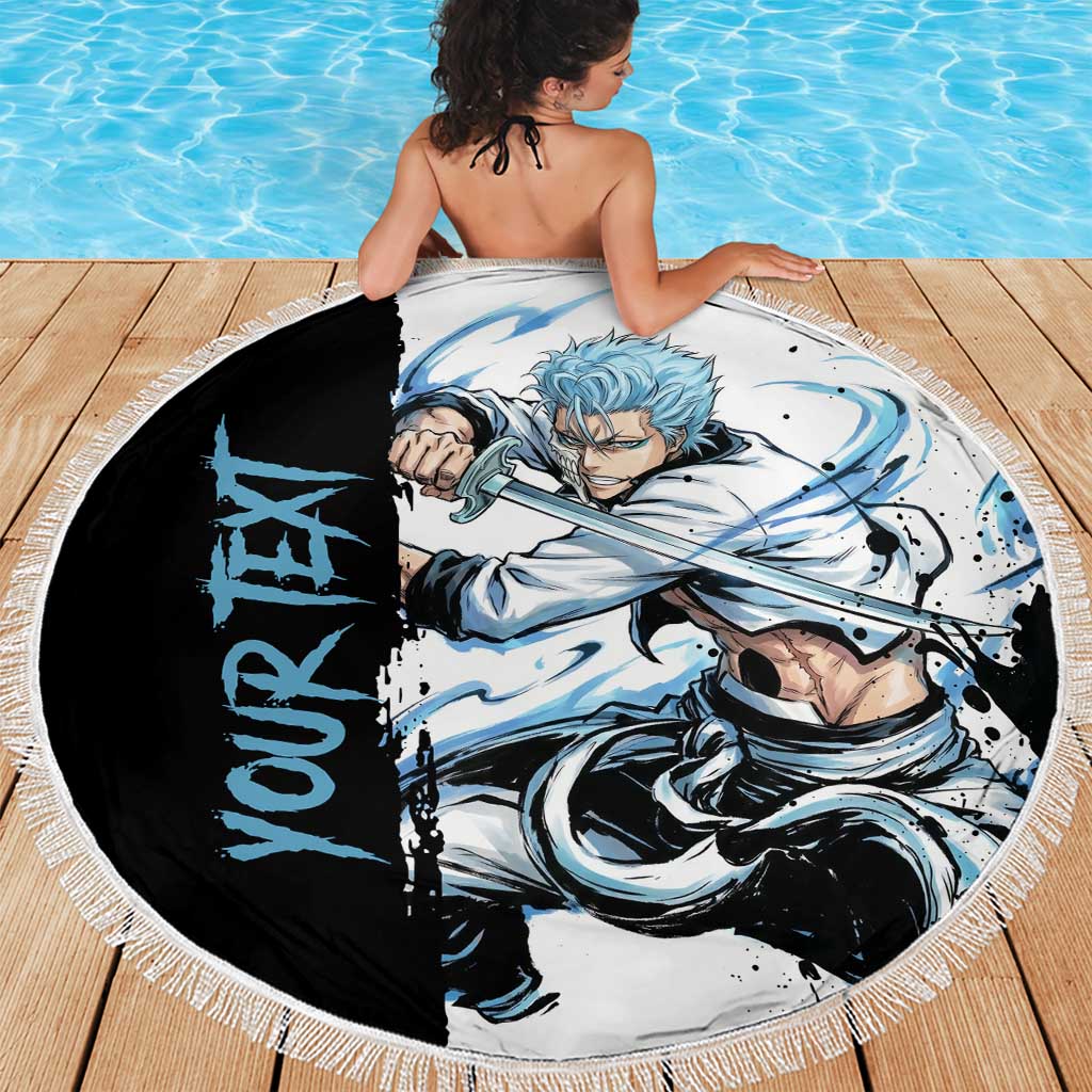 Personalized Grimmjow Jaegerjaquez Beach Blanket Ink Splash Anime Brush Style