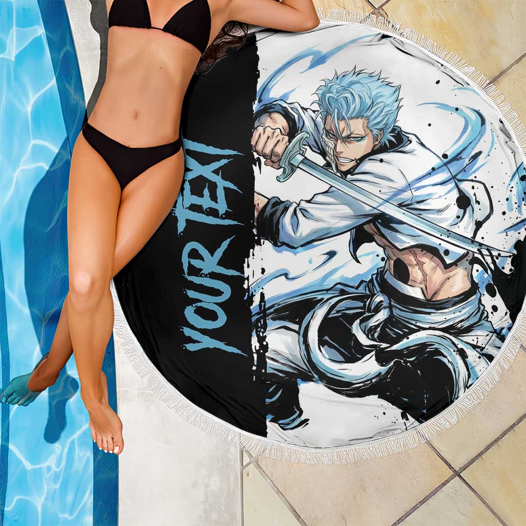 Personalized Grimmjow Jaegerjaquez Beach Blanket Ink Splash Anime Brush Style
