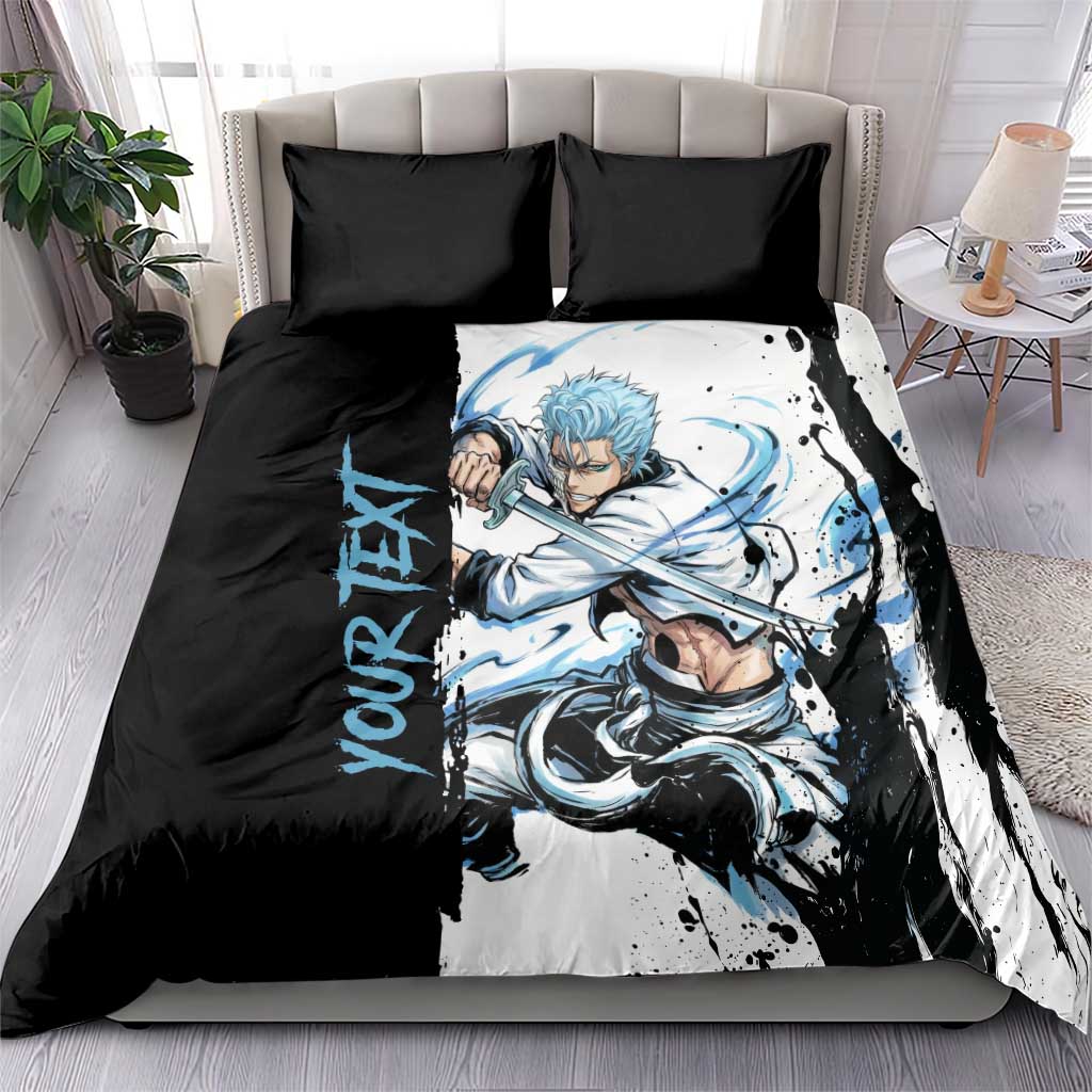 Personalized Grimmjow Jaegerjaquez Bedding Set Ink Splash Anime Brush Style