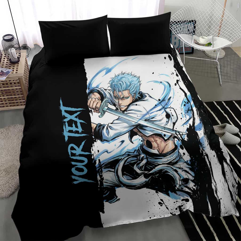 Personalized Grimmjow Jaegerjaquez Bedding Set Ink Splash Anime Brush Style