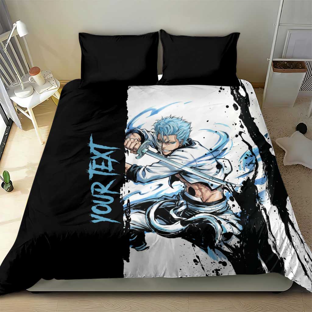 Personalized Grimmjow Jaegerjaquez Bedding Set Ink Splash Anime Brush Style