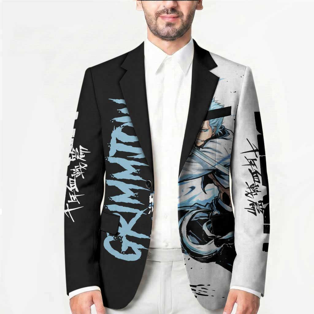 Personalized Grimmjow Jaegerjaquez Blazer Ink Splash Anime Brush Style