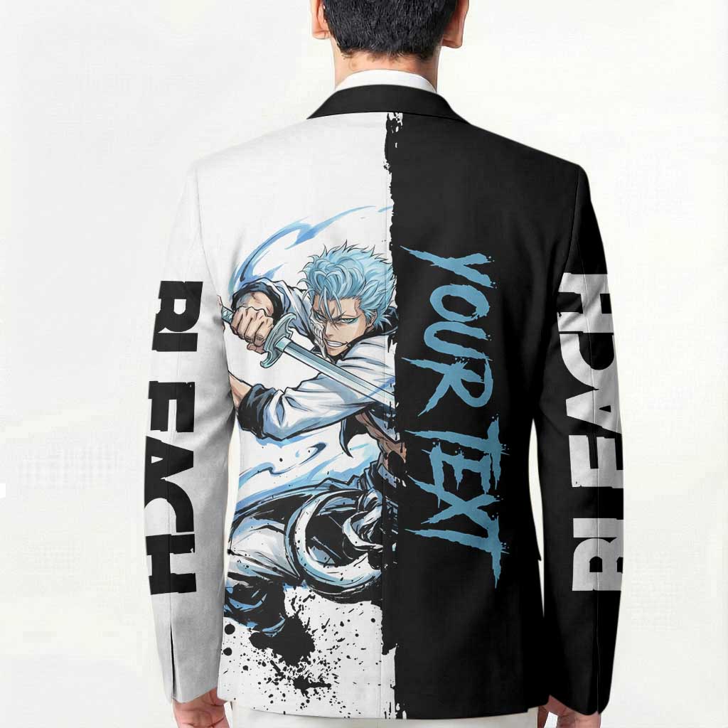 Personalized Grimmjow Jaegerjaquez Blazer Ink Splash Anime Brush Style