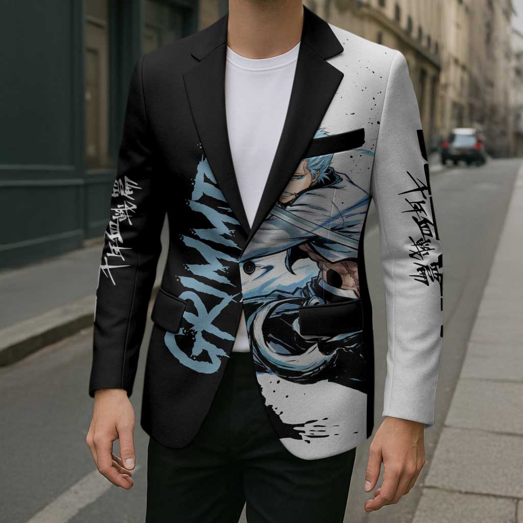 Personalized Grimmjow Jaegerjaquez Blazer Ink Splash Anime Brush Style