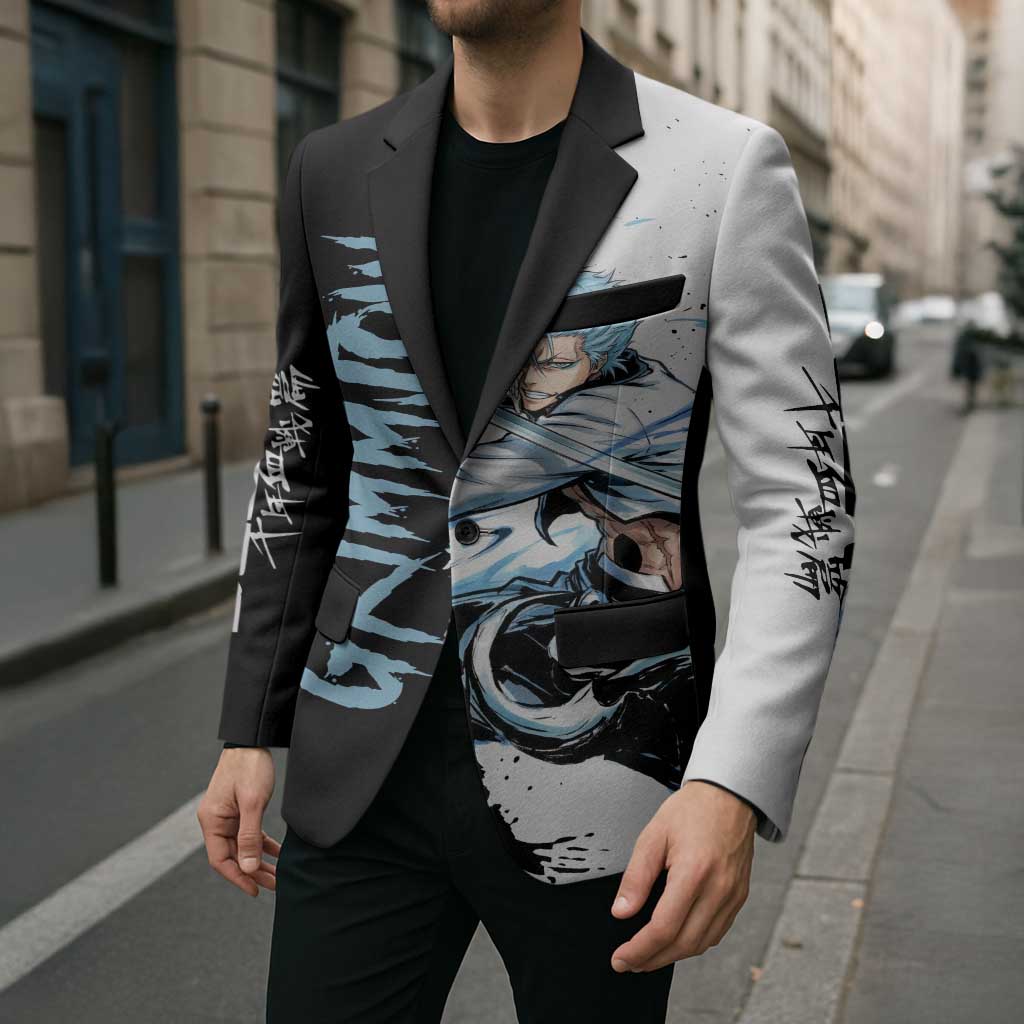 Personalized Grimmjow Jaegerjaquez Blazer Ink Splash Anime Brush Style