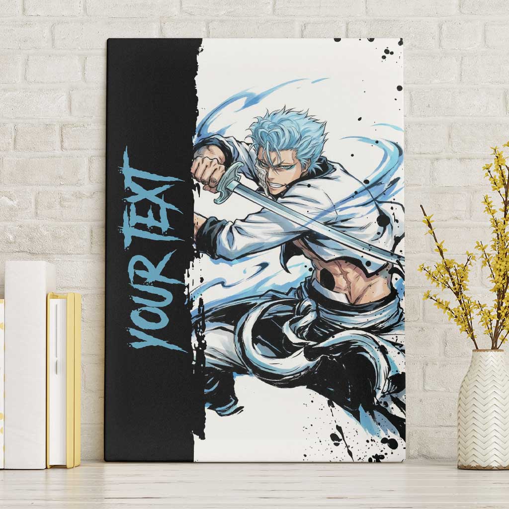 Personalized Grimmjow Jaegerjaquez Canvas Wall Art Ink Splash Anime Brush Style