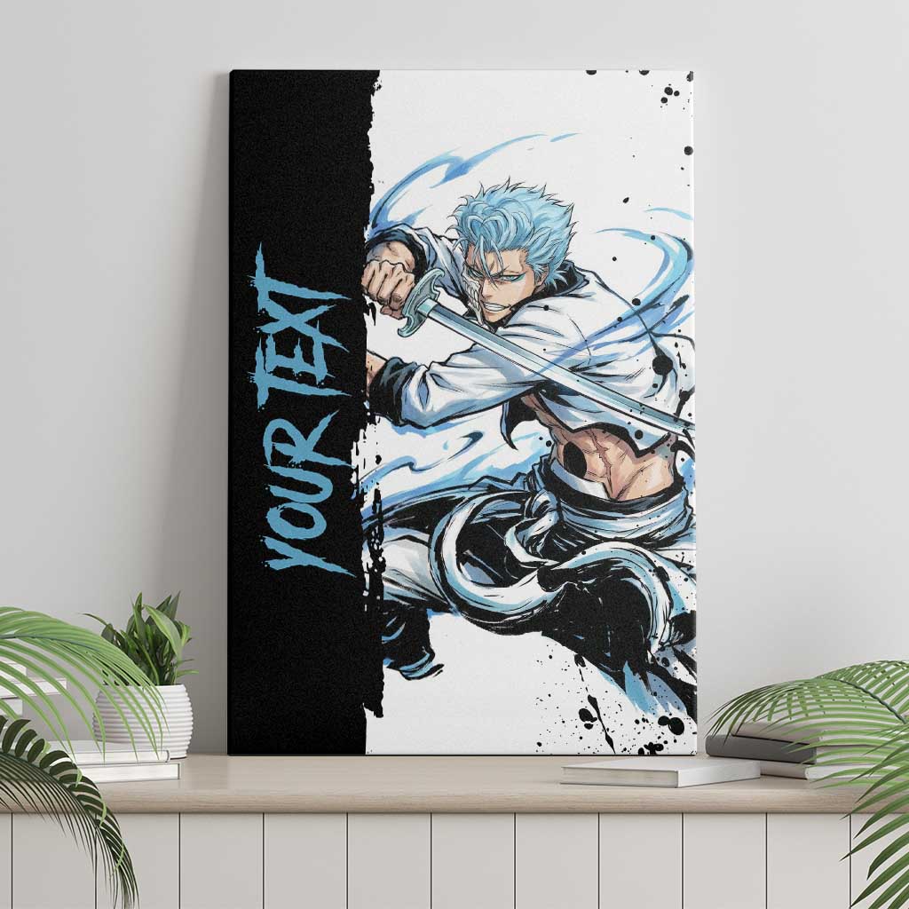 Personalized Grimmjow Jaegerjaquez Canvas Wall Art Ink Splash Anime Brush Style
