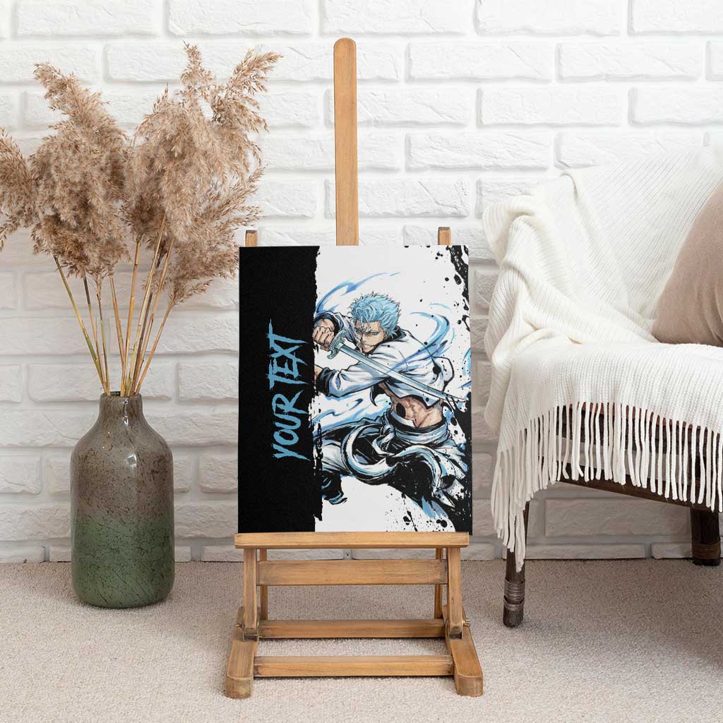 Personalized Grimmjow Jaegerjaquez Canvas Wall Art Ink Splash Anime Brush Style