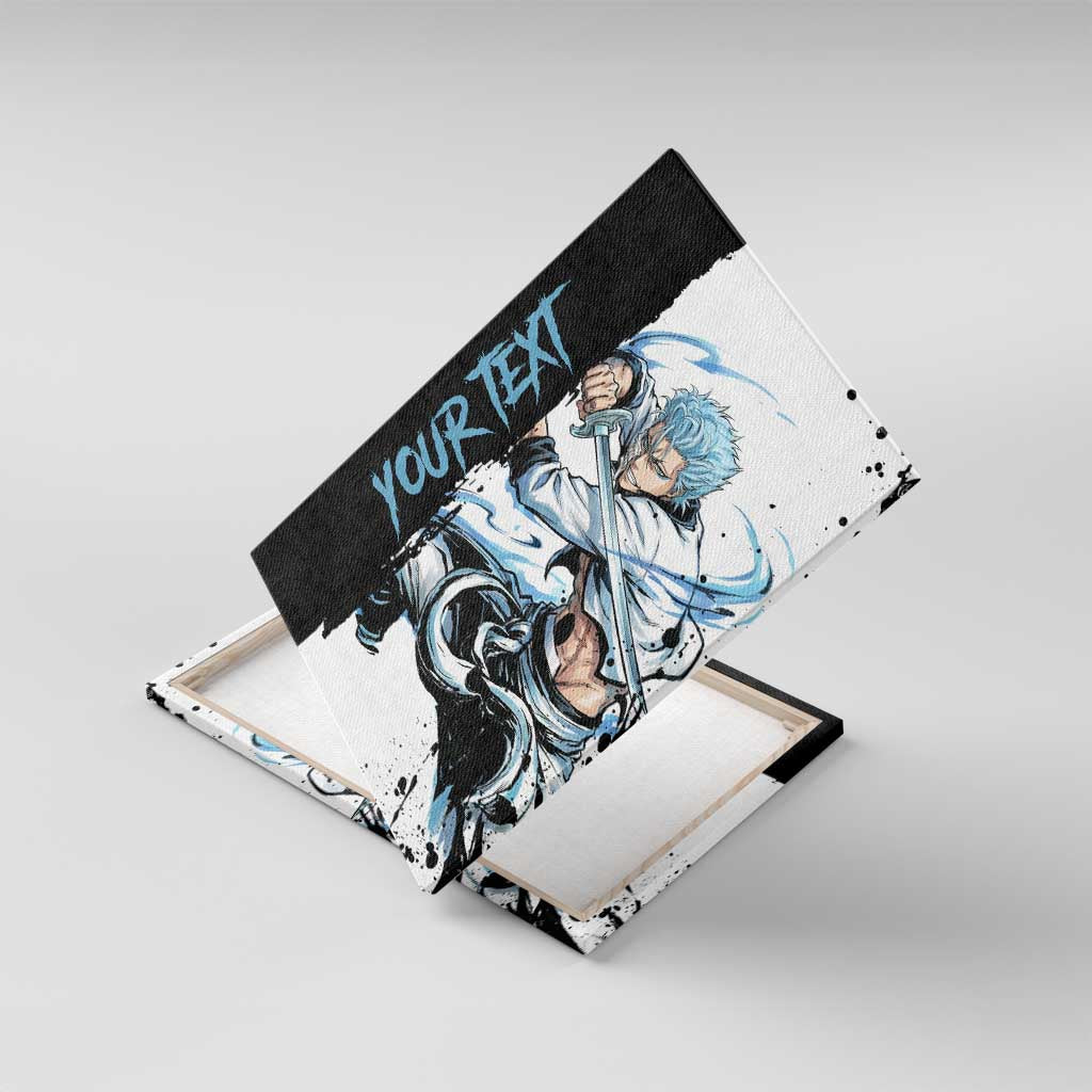 Personalized Grimmjow Jaegerjaquez Canvas Wall Art Ink Splash Anime Brush Style