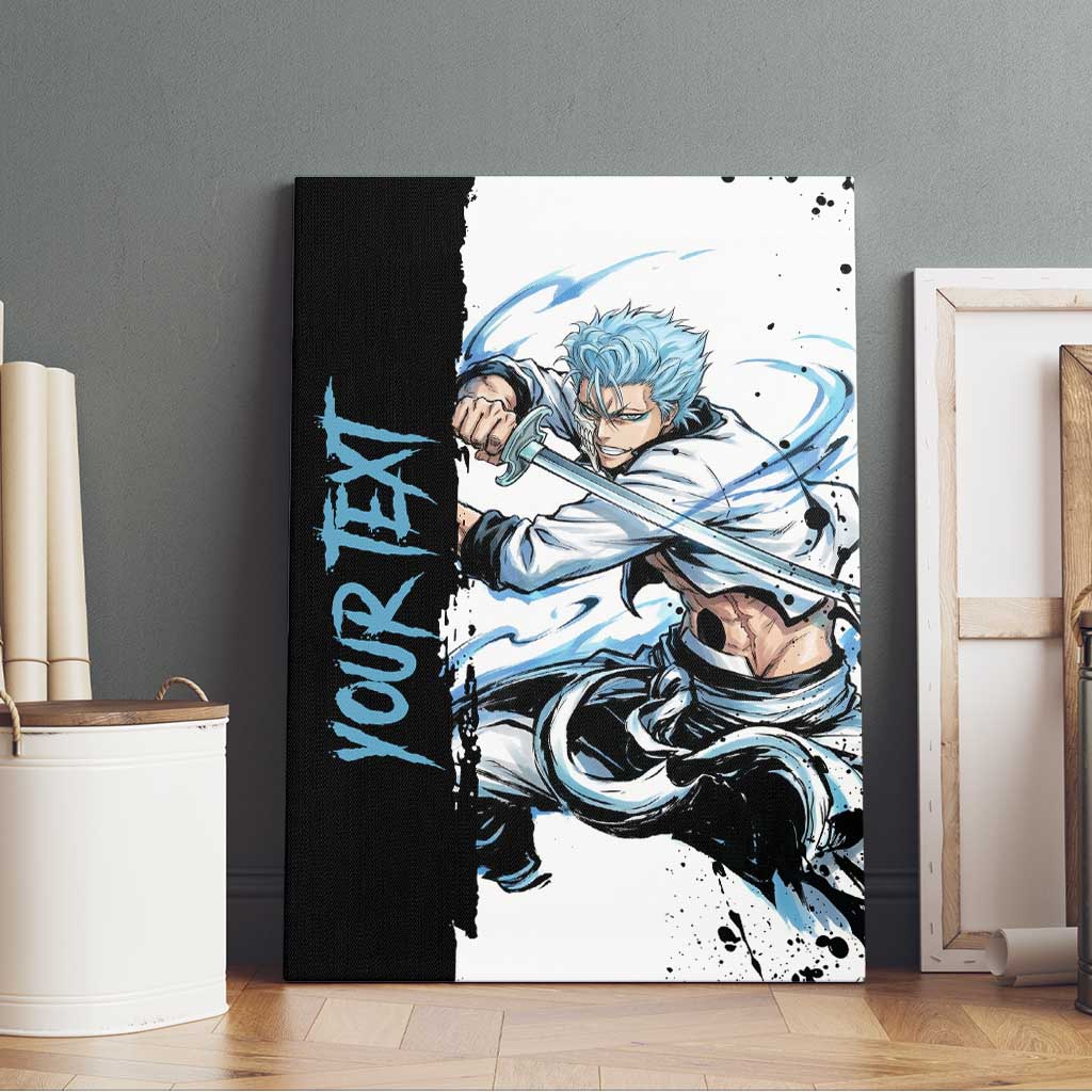 Personalized Grimmjow Jaegerjaquez Canvas Wall Art Ink Splash Anime Brush Style