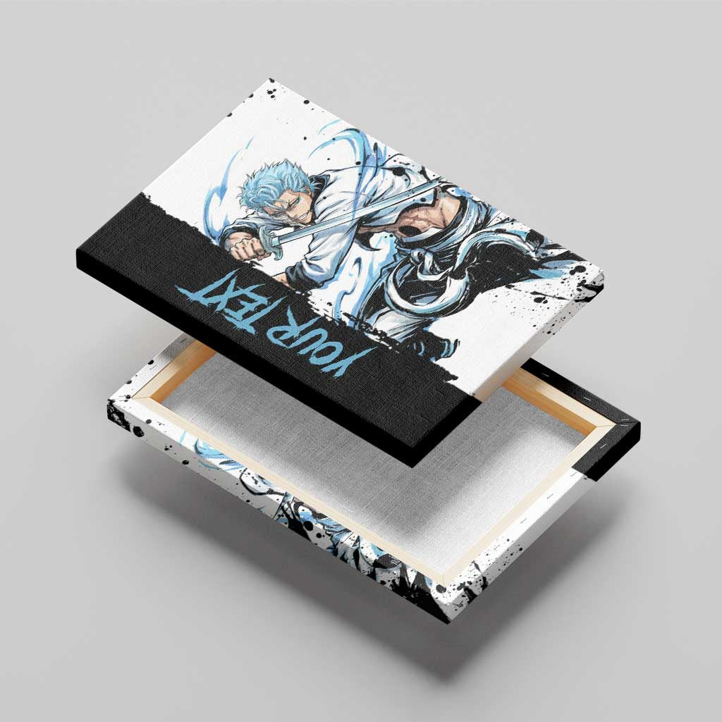 Personalized Grimmjow Jaegerjaquez Canvas Wall Art Ink Splash Anime Brush Style