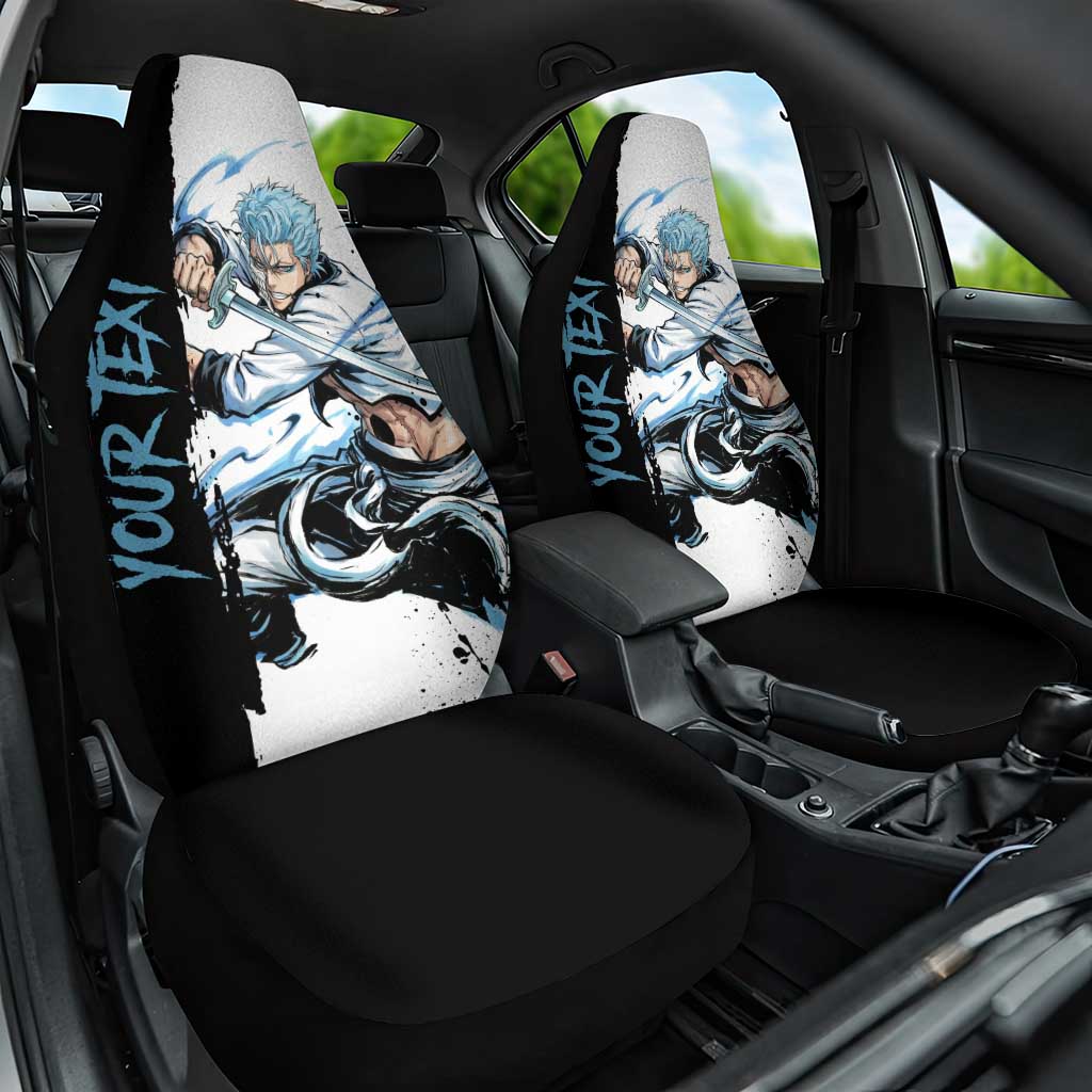 Personalized Grimmjow Jaegerjaquez Car Seat Cover Ink Splash Anime Brush Style