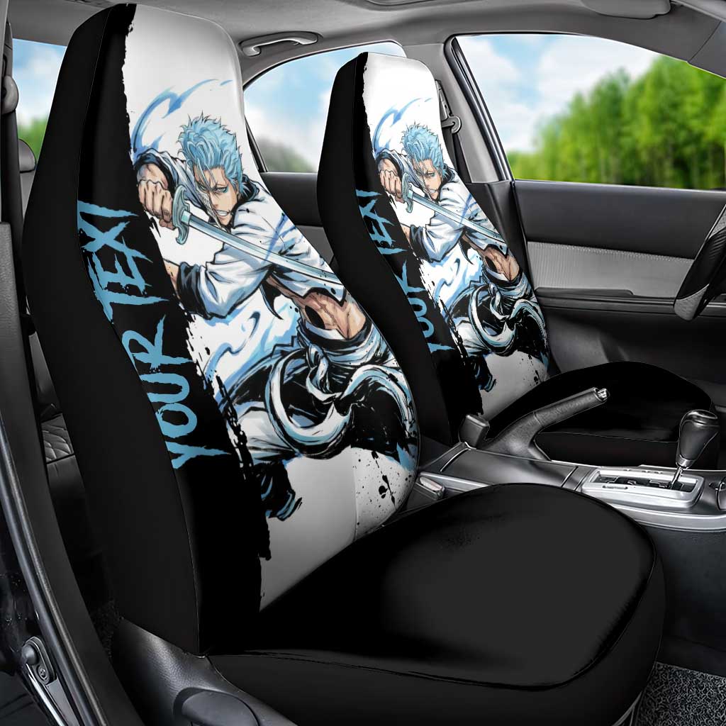 Personalized Grimmjow Jaegerjaquez Car Seat Cover Ink Splash Anime Brush Style