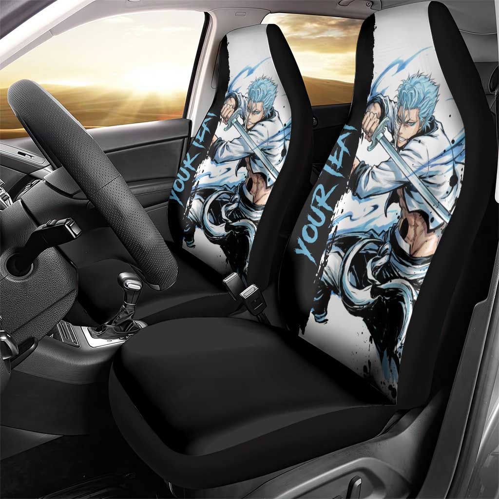 Personalized Grimmjow Jaegerjaquez Car Seat Cover Ink Splash Anime Brush Style