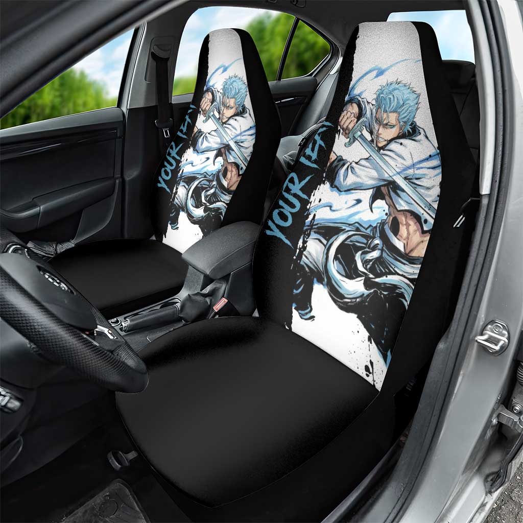 Personalized Grimmjow Jaegerjaquez Car Seat Cover Ink Splash Anime Brush Style