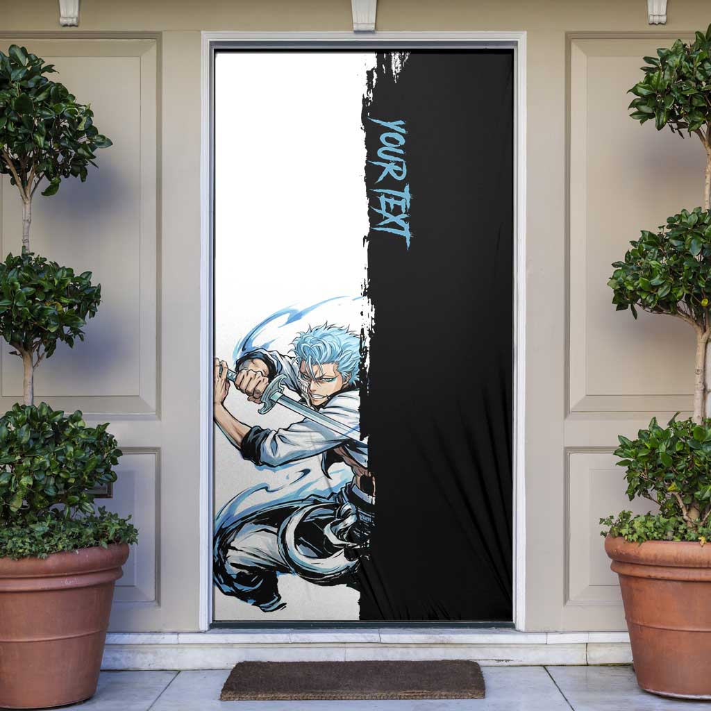 Personalized Grimmjow Jaegerjaquez Door Cover Ink Splash Anime Brush Style