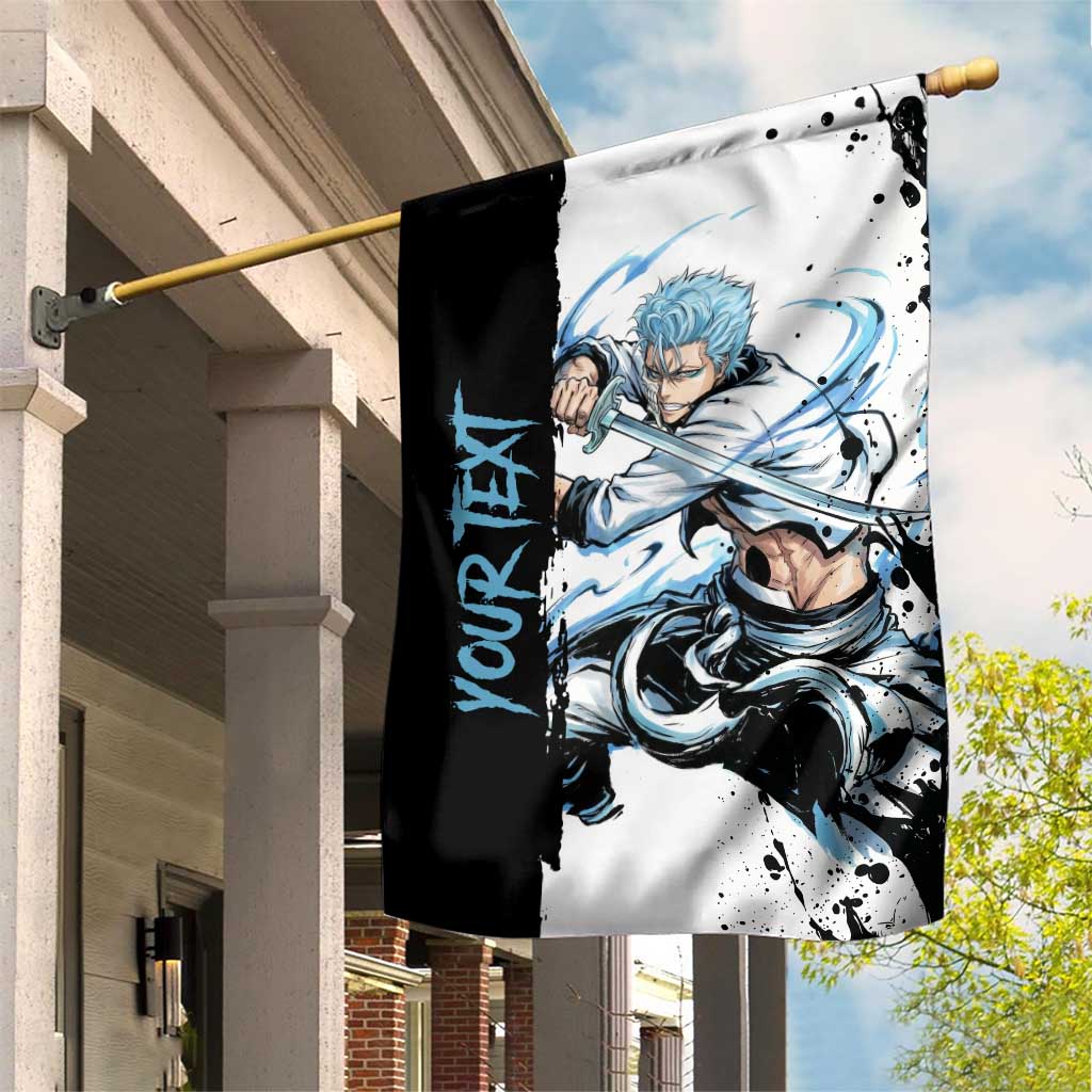 Personalized Grimmjow Jaegerjaquez Garden Flag Ink Splash Anime Brush Style