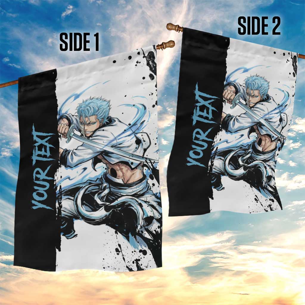 Personalized Grimmjow Jaegerjaquez Garden Flag Ink Splash Anime Brush Style