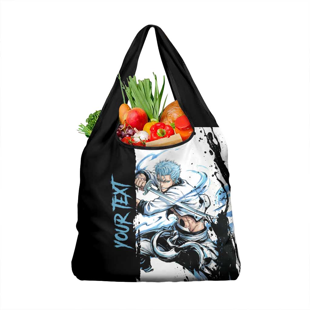 Personalized Grimmjow Jaegerjaquez Grocery Bag Ink Splash Anime Brush Style