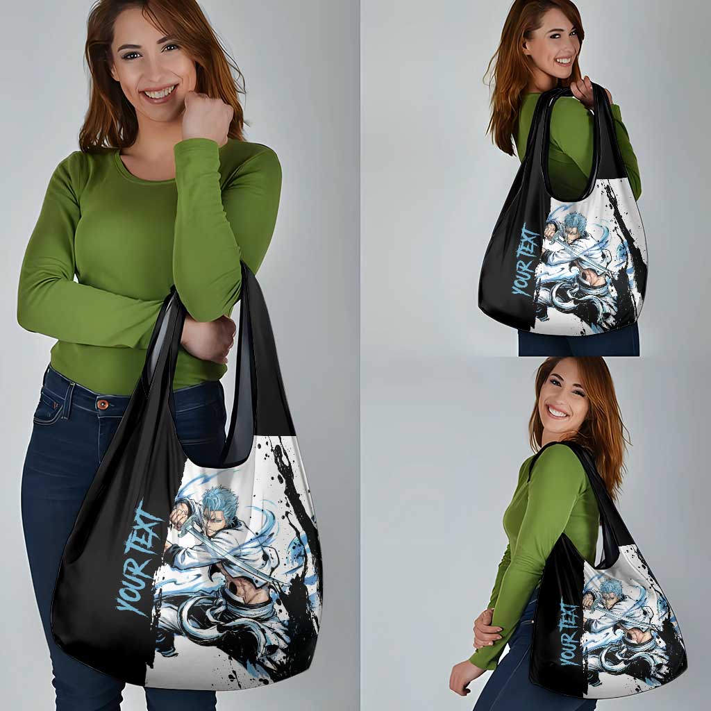 Personalized Grimmjow Jaegerjaquez Grocery Bag Ink Splash Anime Brush Style