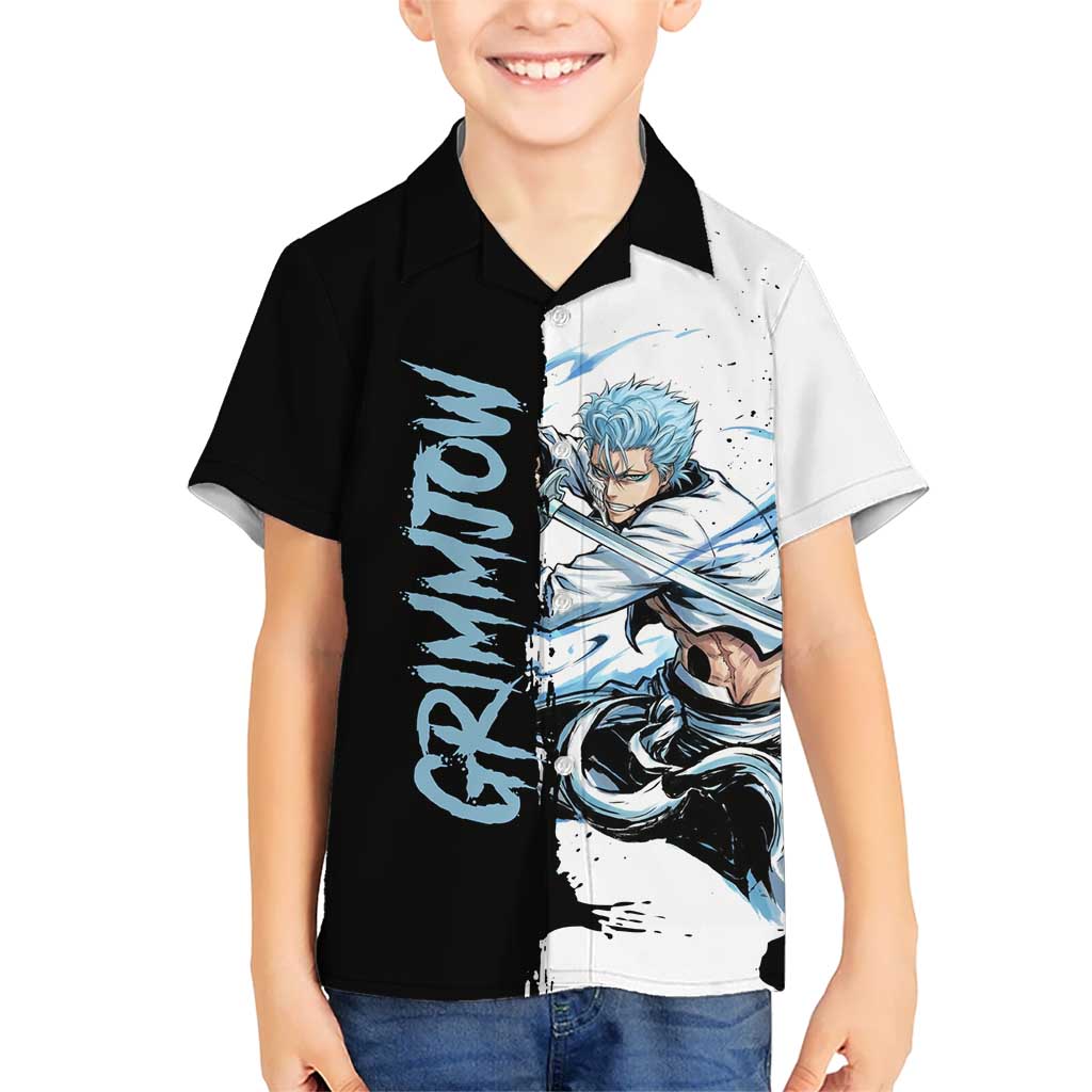 Personalized Grimmjow Jaegerjaquez Hawaiian Shirt Ink Splash Anime Brush Style
