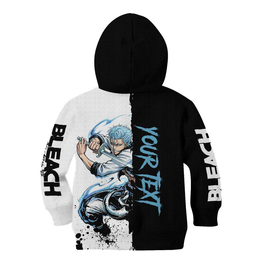 Personalized Grimmjow Jaegerjaquez Kid Hoodie Ink Splash Anime Brush Style