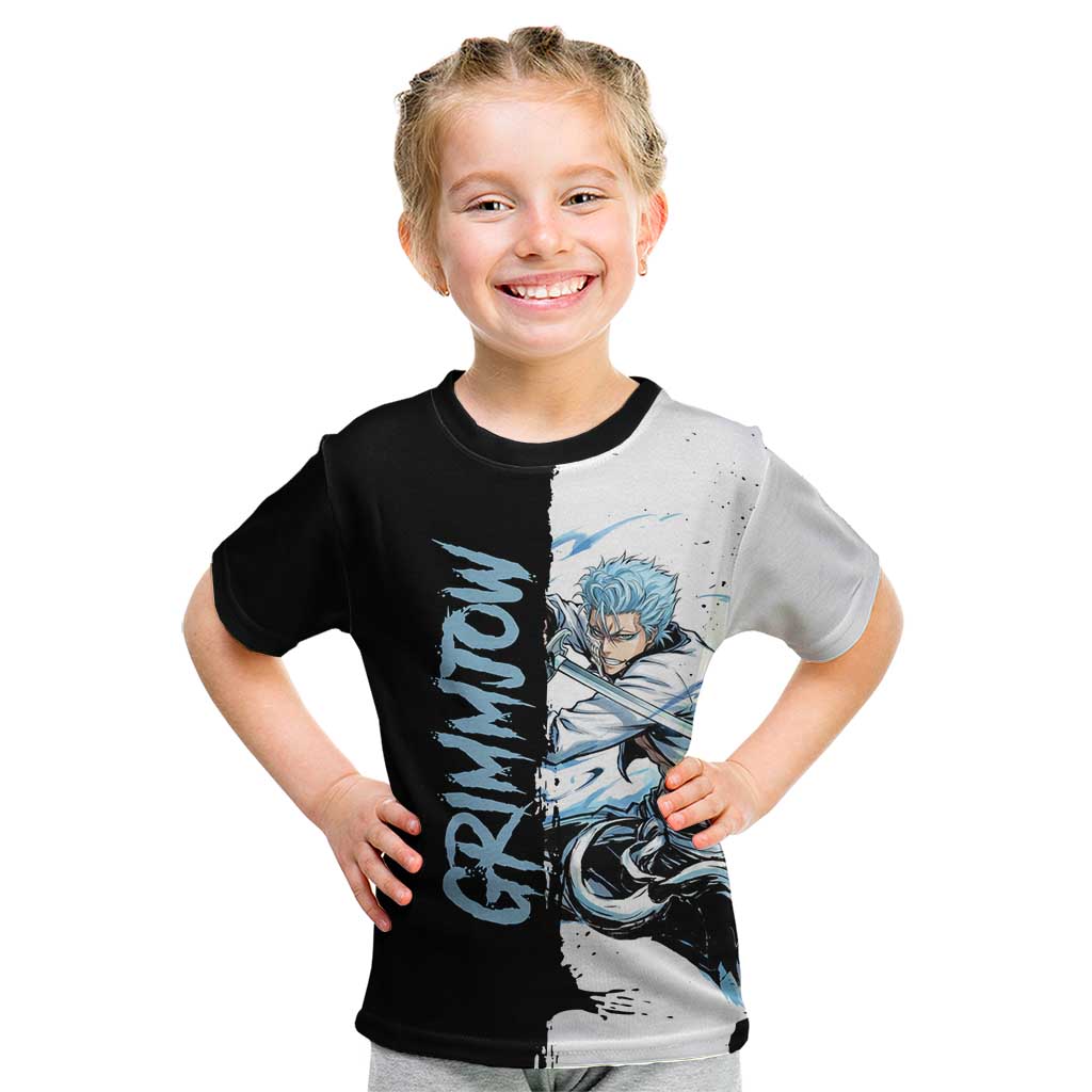 Personalized Grimmjow Jaegerjaquez Kid T Shirt Ink Splash Anime Brush Style