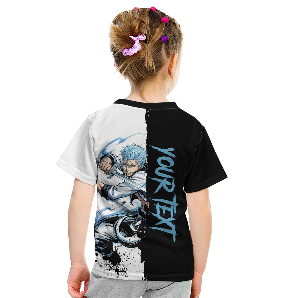 Personalized Grimmjow Jaegerjaquez Kid T Shirt Ink Splash Anime Brush Style