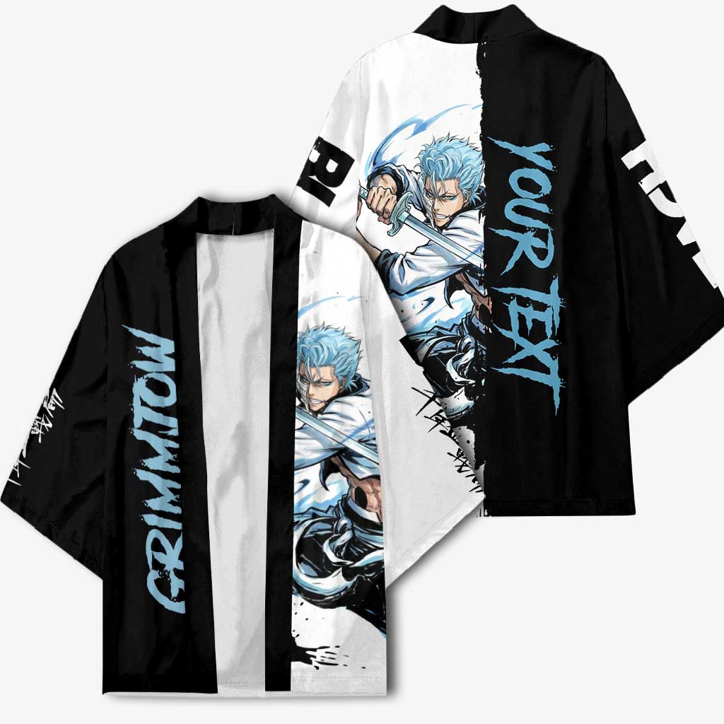 Personalized Grimmjow Jaegerjaquez Kimono Ink Splash Anime Brush Style