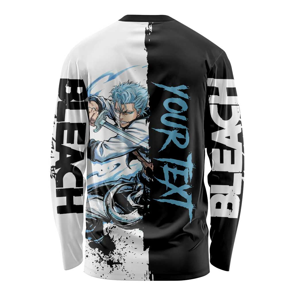 Personalized Grimmjow Jaegerjaquez Long Sleeve Shirt Ink Splash Anime Brush Style