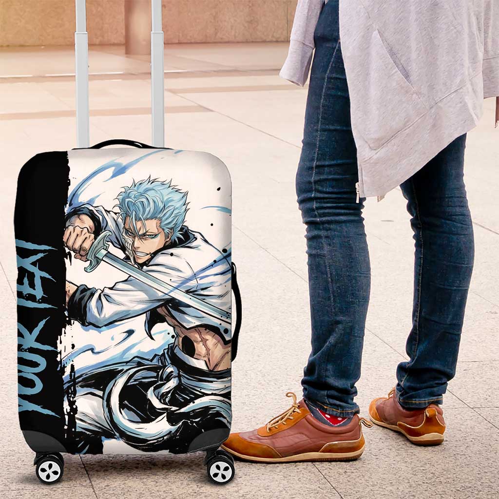 Personalized Grimmjow Jaegerjaquez Luggage Cover Ink Splash Anime Brush Style