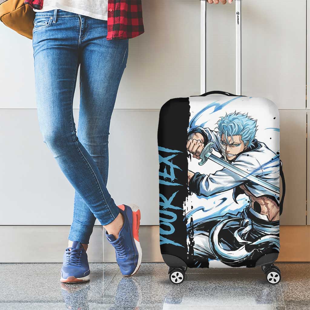 Personalized Grimmjow Jaegerjaquez Luggage Cover Ink Splash Anime Brush Style