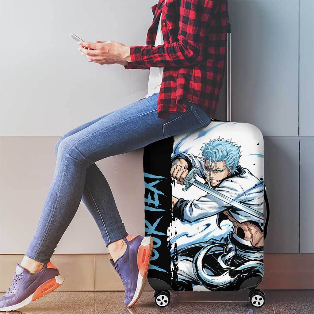 Personalized Grimmjow Jaegerjaquez Luggage Cover Ink Splash Anime Brush Style