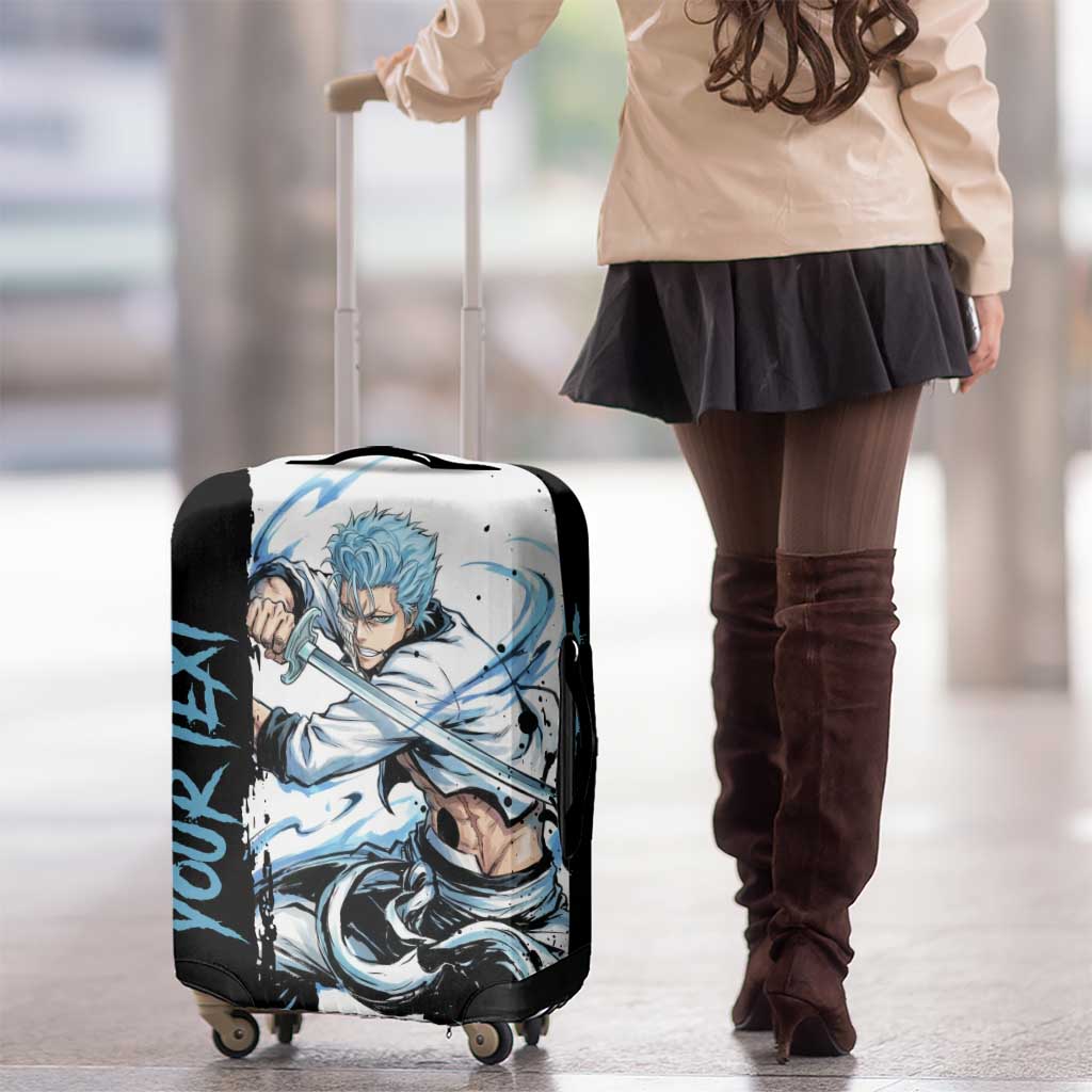 Personalized Grimmjow Jaegerjaquez Luggage Cover Ink Splash Anime Brush Style