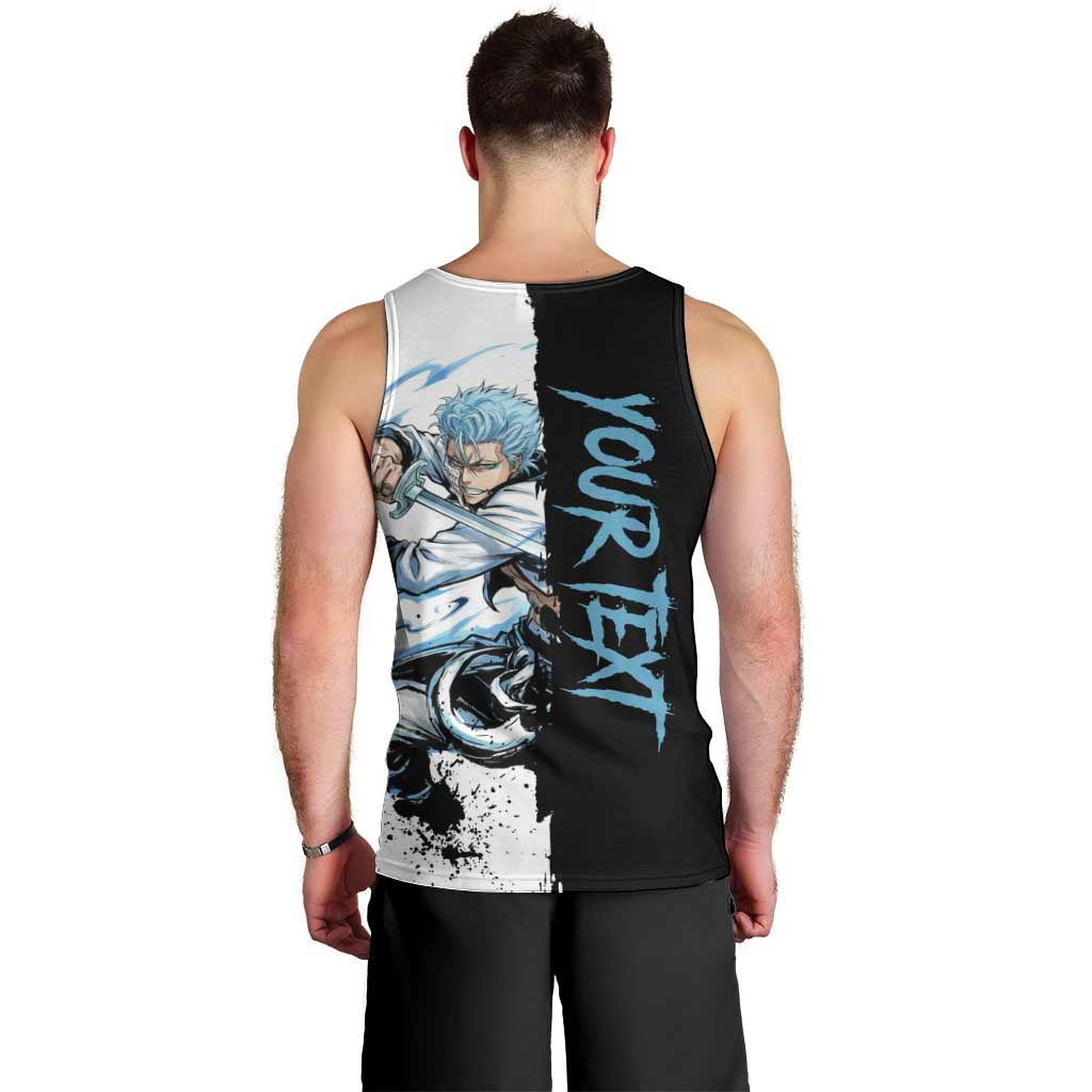 Personalized Grimmjow Jaegerjaquez Men Tank Top Ink Splash Anime Brush Style