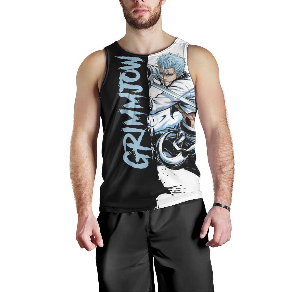 Personalized Grimmjow Jaegerjaquez Men Tank Top Ink Splash Anime Brush Style