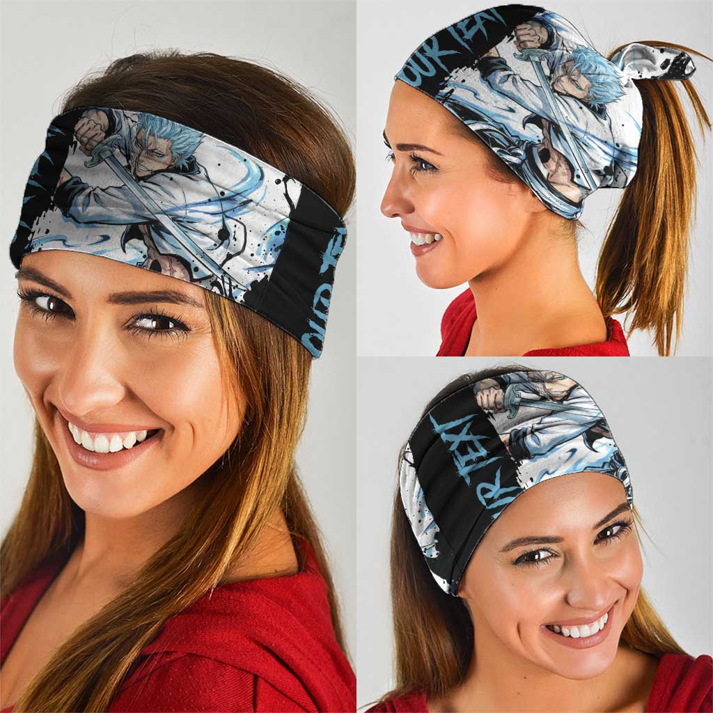 Personalized Grimmjow Jaegerjaquez Neck Gaiter Ink Splash Anime Brush Style
