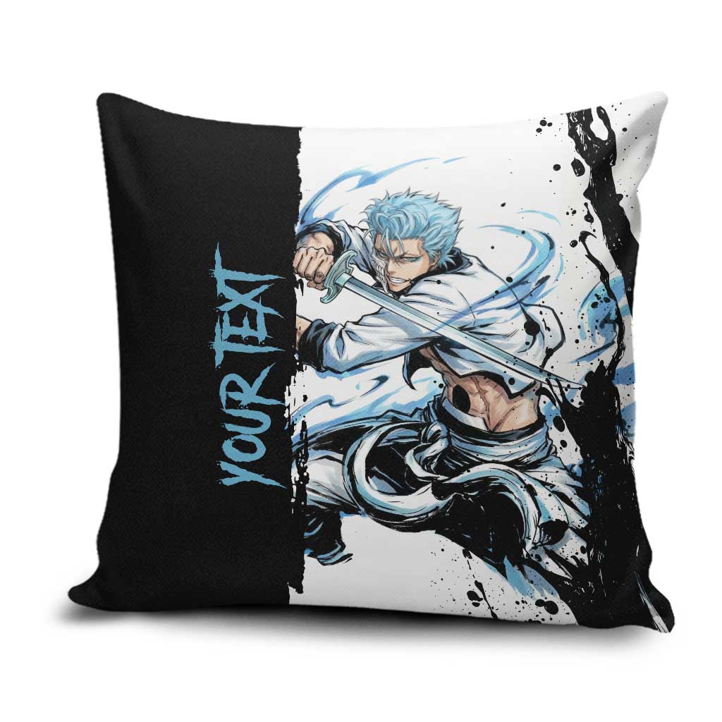 Personalized Grimmjow Jaegerjaquez Pillow Cover Ink Splash Anime Brush Style