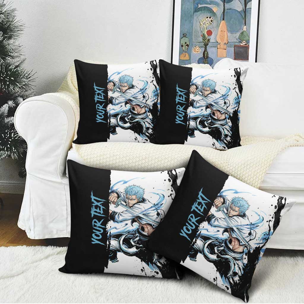 Personalized Grimmjow Jaegerjaquez Pillow Cover Ink Splash Anime Brush Style