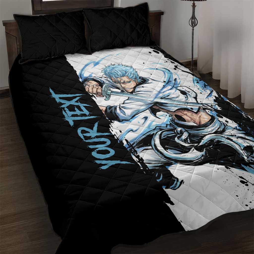 Personalized Grimmjow Jaegerjaquez Quilt Bed Set Ink Splash Anime Brush Style