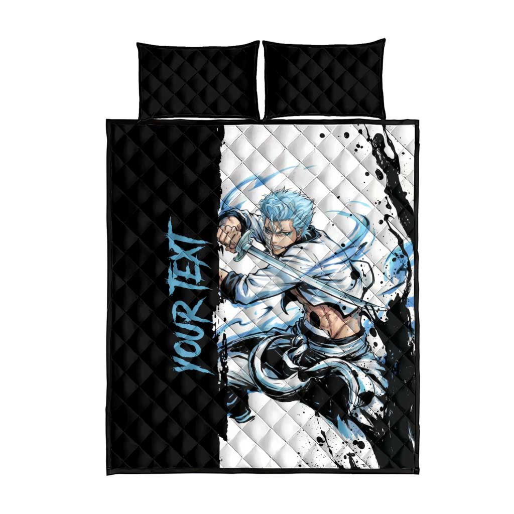 Personalized Grimmjow Jaegerjaquez Quilt Bed Set Ink Splash Anime Brush Style