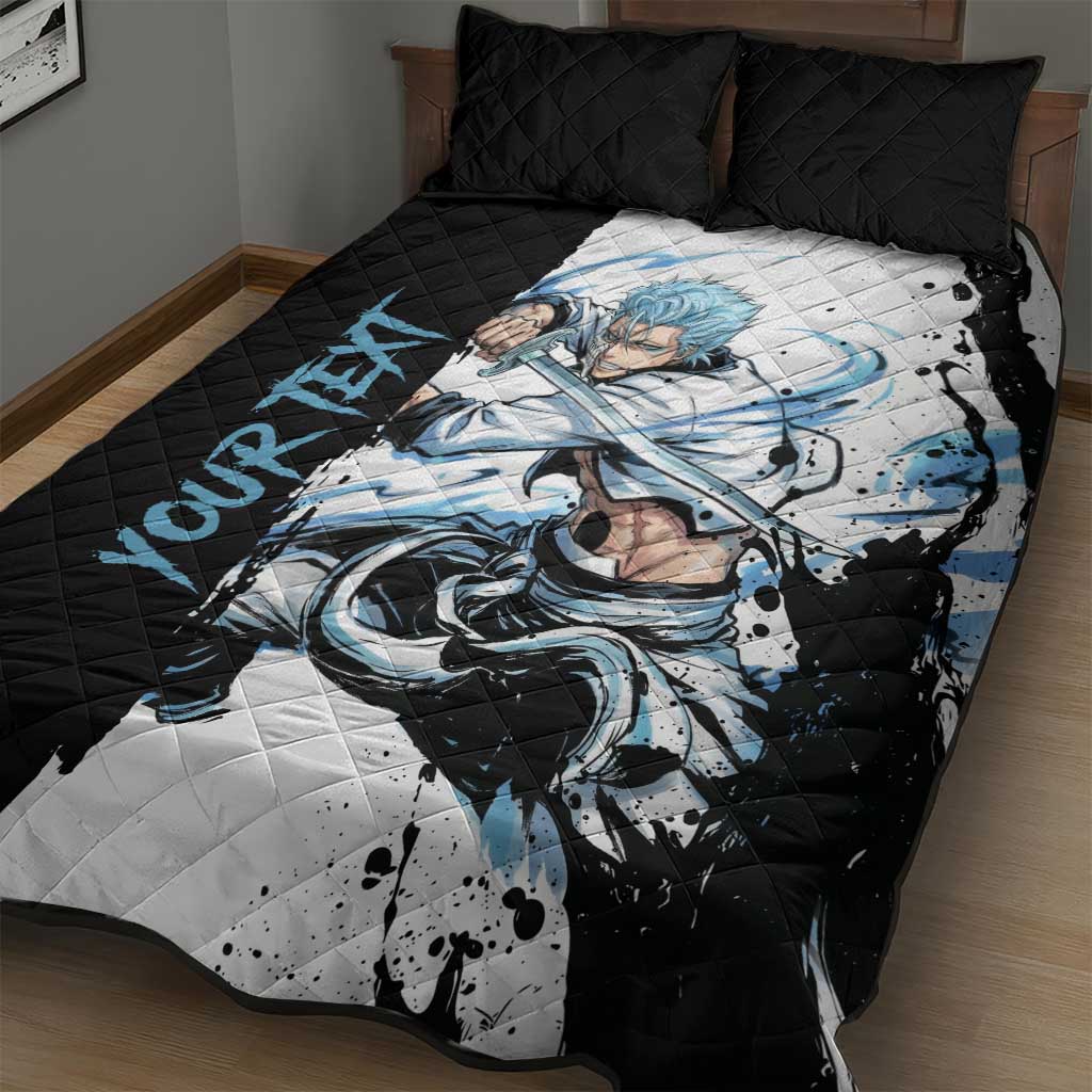 Personalized Grimmjow Jaegerjaquez Quilt Bed Set Ink Splash Anime Brush Style